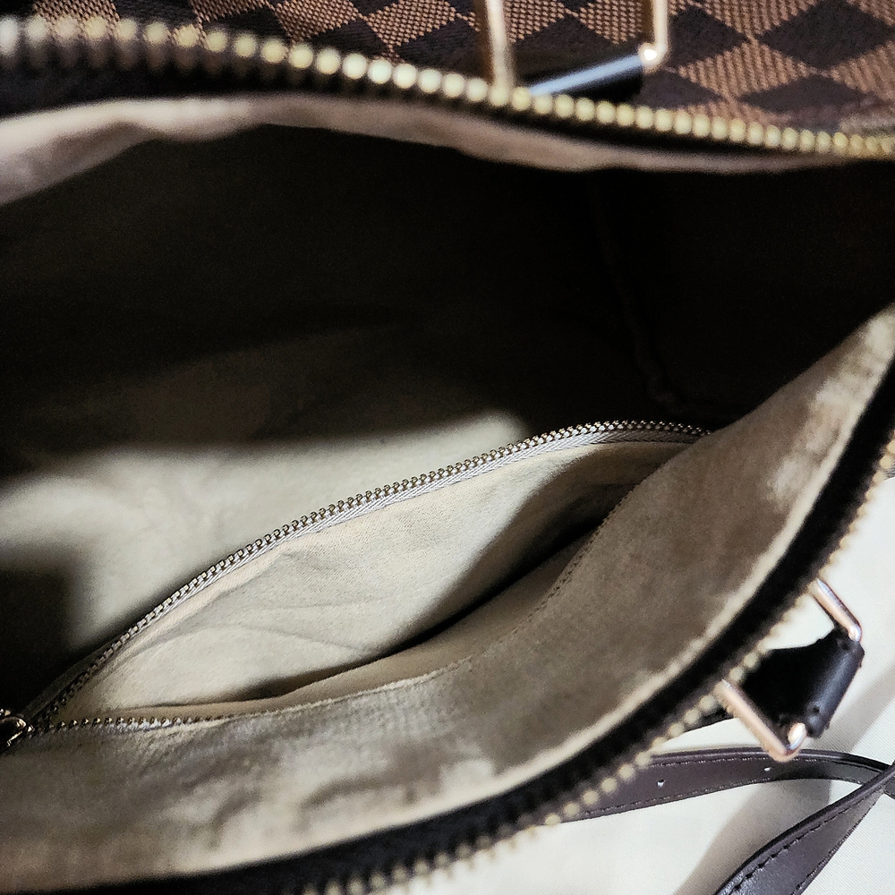 Louis Vuitton Damier Ebene Brown Top-Handle Shoulder Bag - Picture 6 of 14